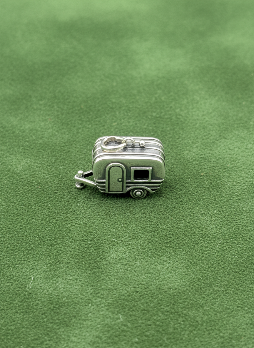 Camper Van Silver Charm