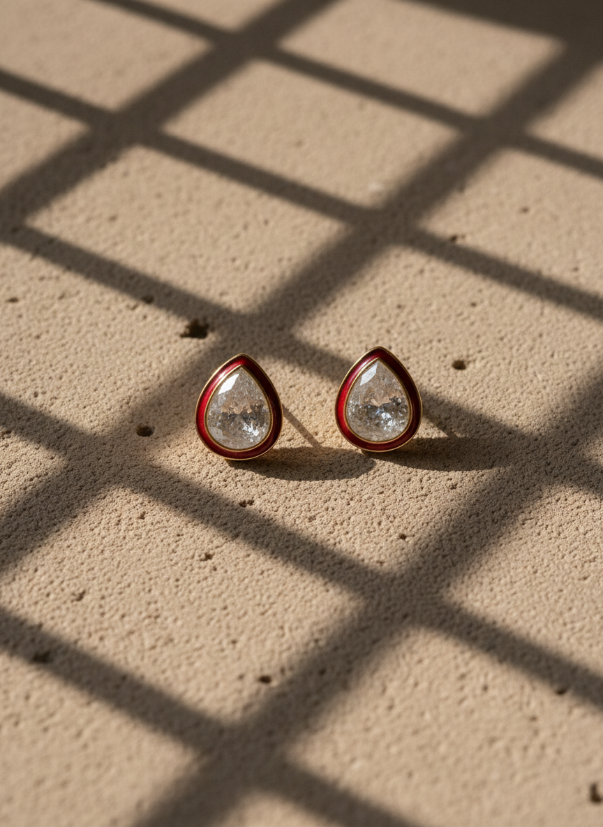 Scarlet Edge Studs