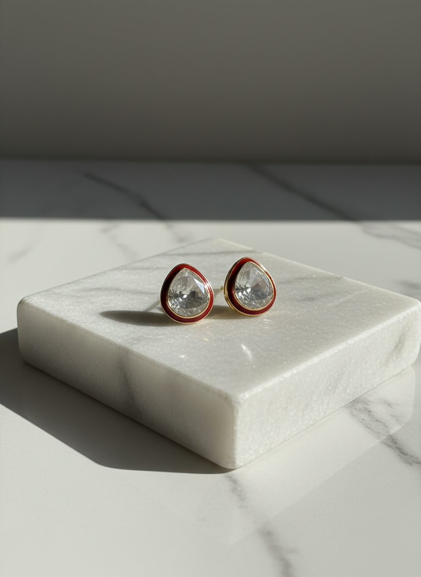 Scarlet Edge Studs
