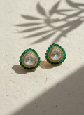 Emerald Crown Studs