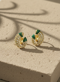 Emerald Serpent Hoops