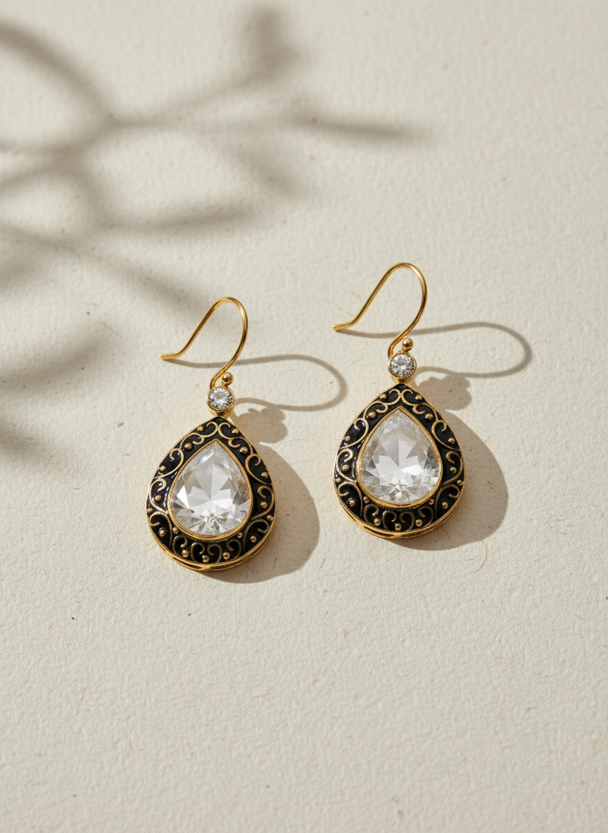 Noir Teardrop Drops