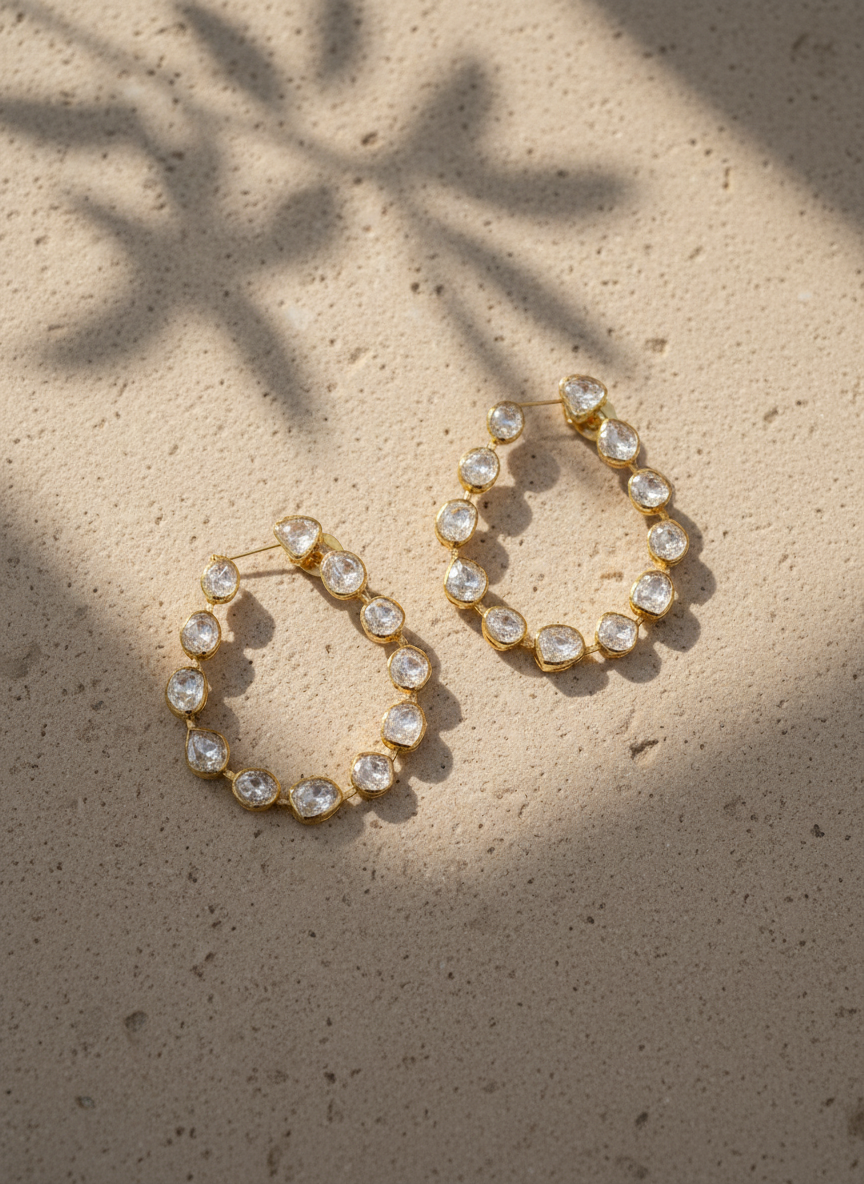 Kundan Radiance Hoops