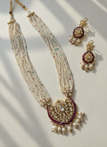 Royal Heart Pearl Necklace Set