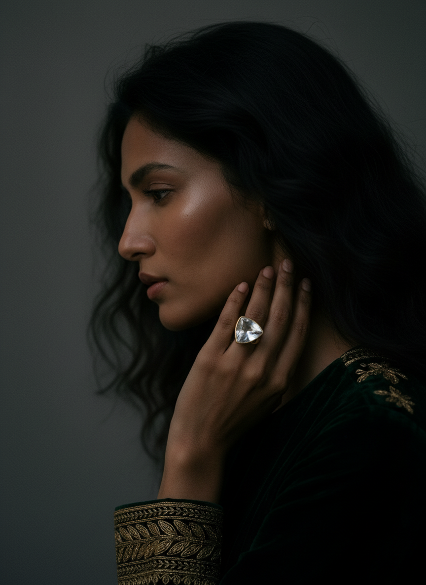 Azure Trigon Ring