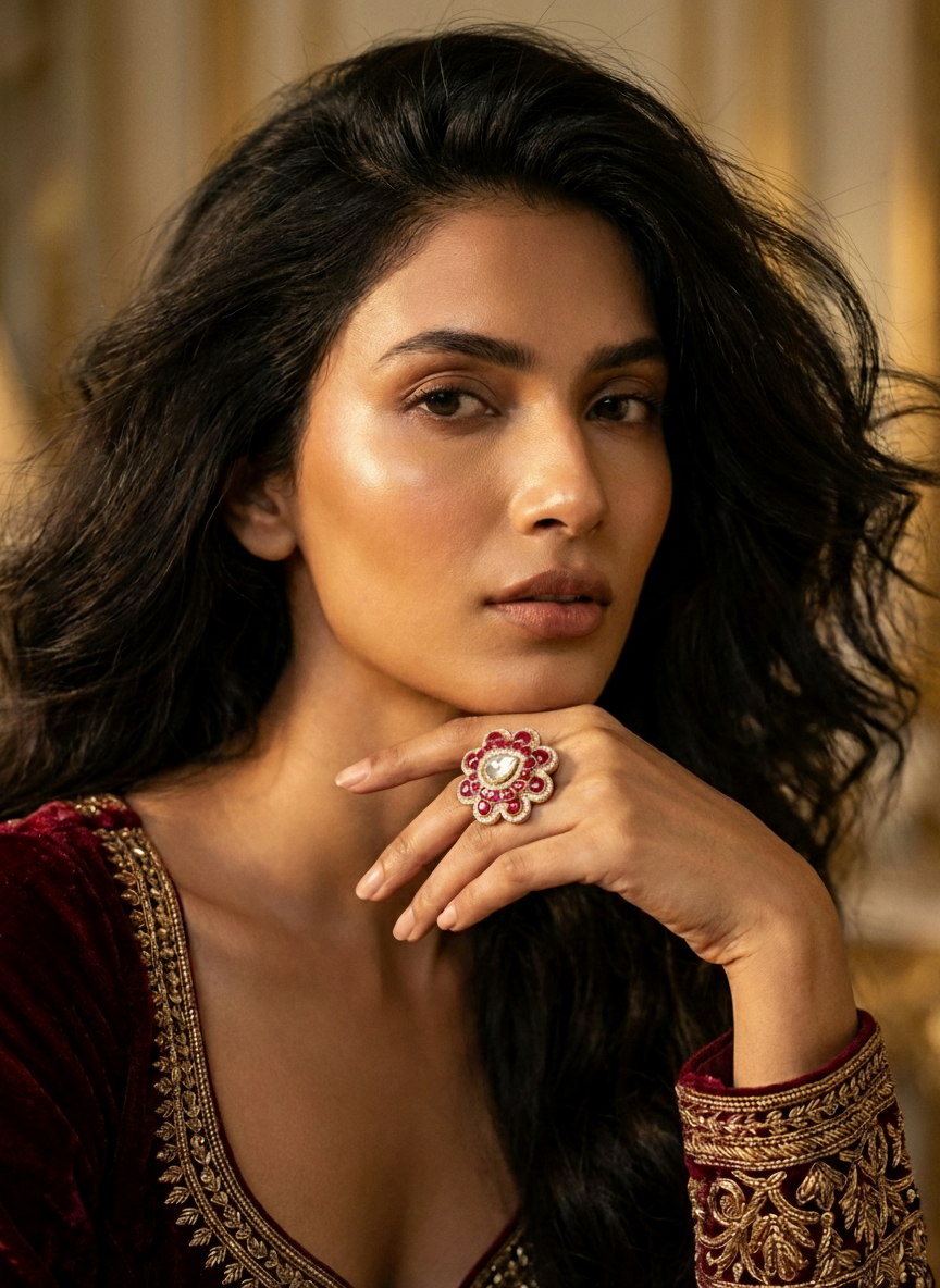 Ruby Teardrop Ring