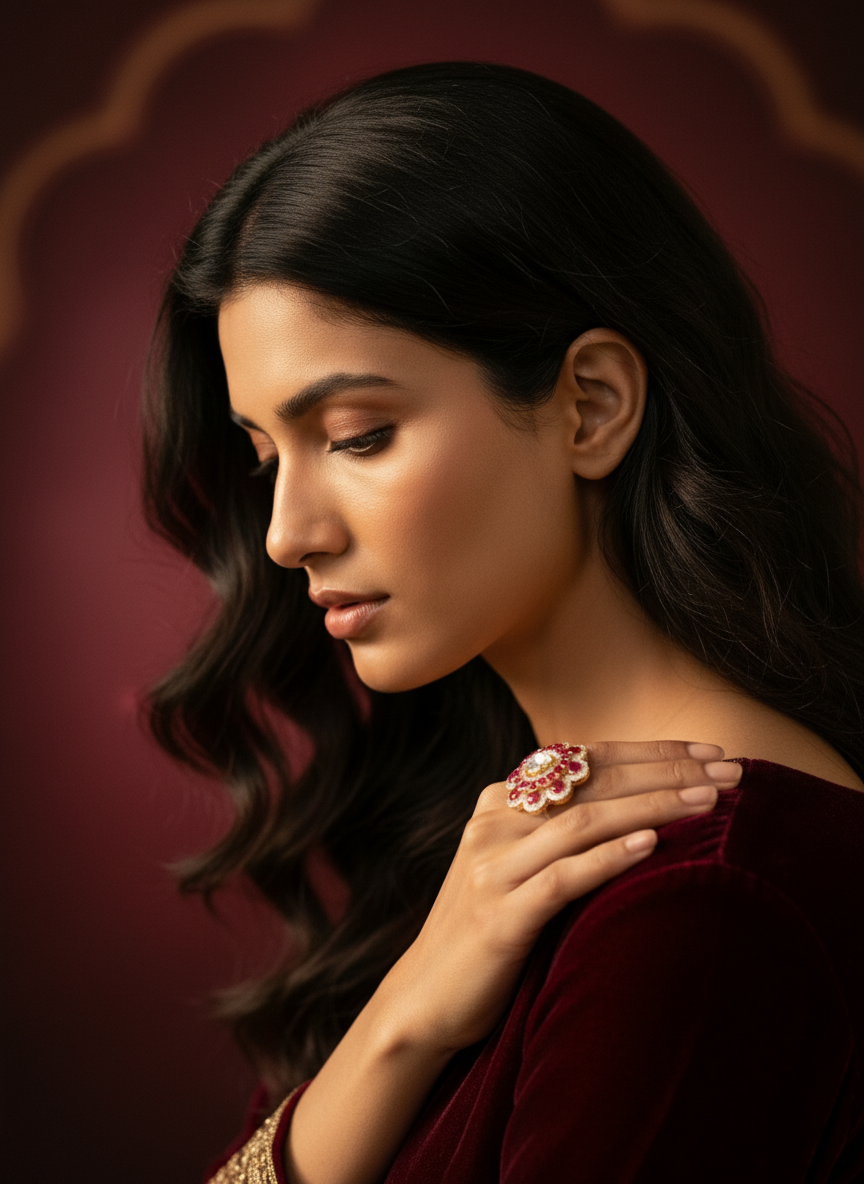 Ruby Teardrop Ring