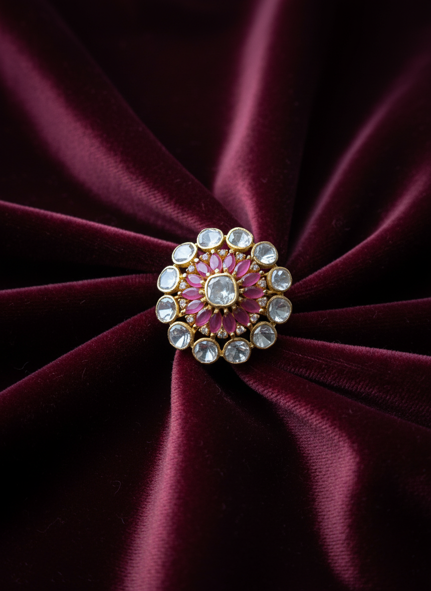 Ruby Blossom Ring