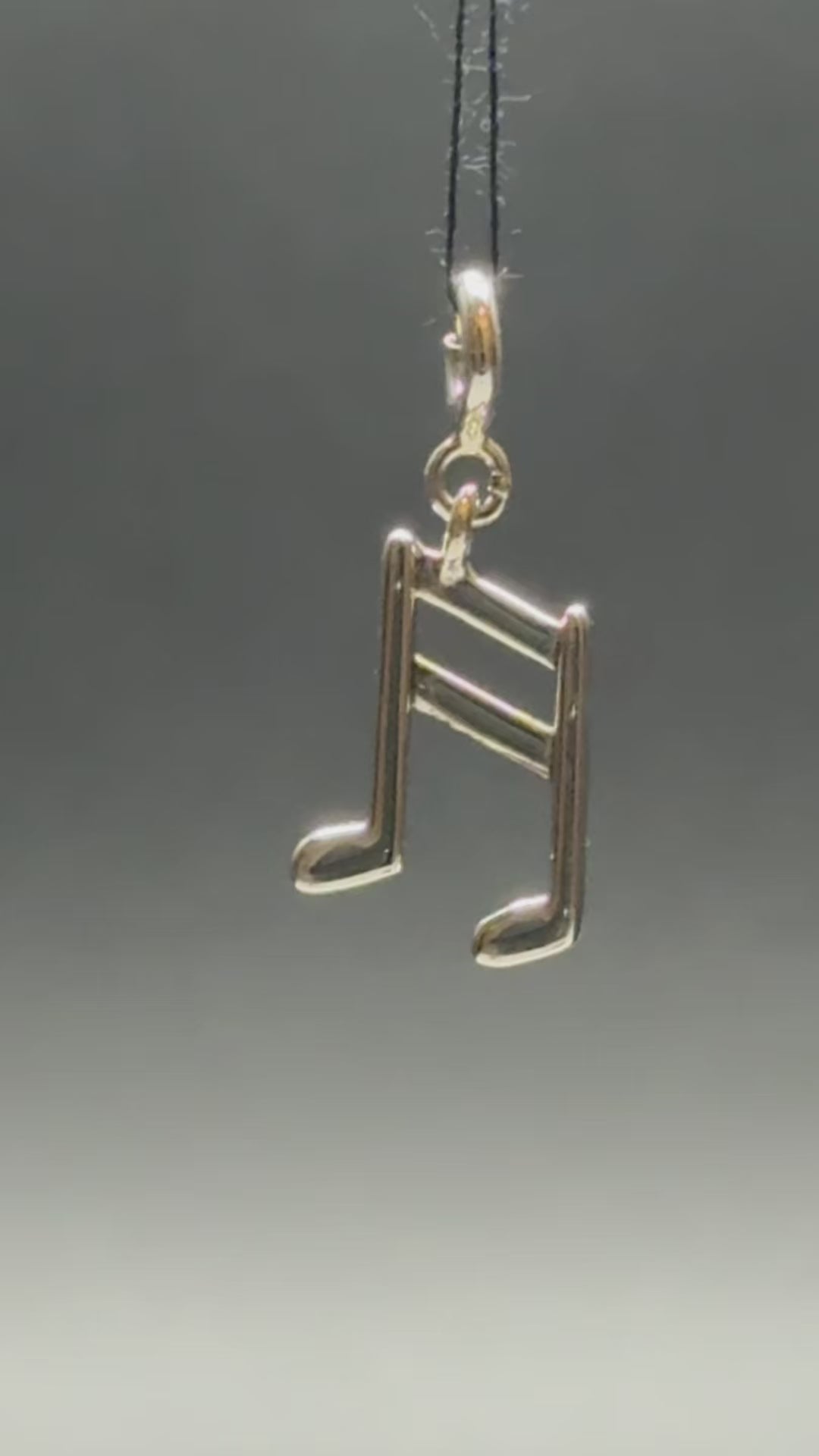 Music Note Silver Charm